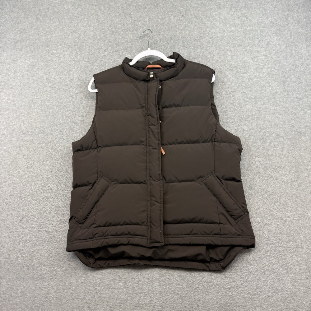 J. Crew Mens Goose Waterfowl Down Puffer Vest Size‎ XL Brown Durable Outerwear